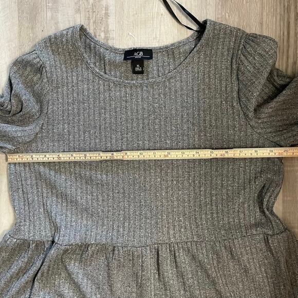 NWT Women’s AGB Dress Heather Grey ribbed knit comfort long sleeve size XL - Picture 6 of 14